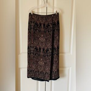 Charter Club Women's paisley/black wrap skirt Size 12P
